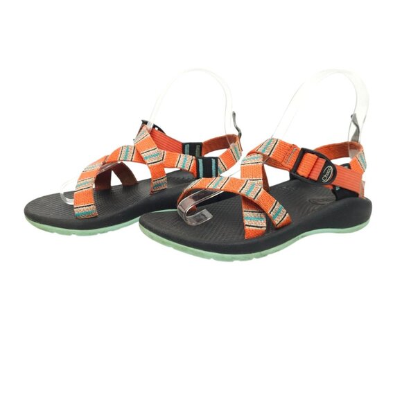 Chaco Z/1 Classic Sandals Kids Junior Size 3 Orange Blue Aztec Water Hiking - Picture 1 of 14